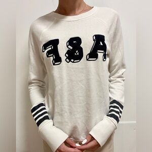 Abercrombie and fitch crew neck. Ivory and navy